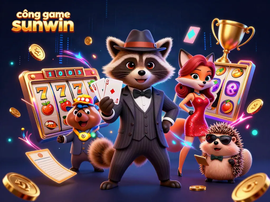 Experience thrilling action at cổng game sunwin with vibrant casino elements and exciting characters.