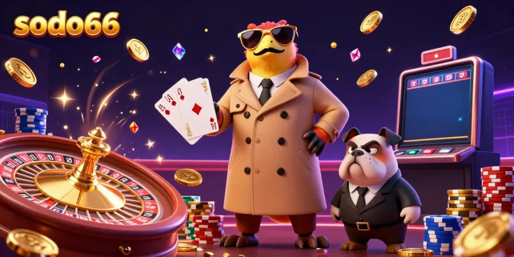 Experience the excitement at sodo66 with three raptors in disguise at a VIP casino.