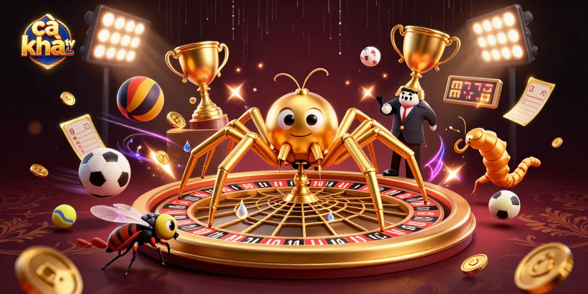 Watch cà khịa tv's thrilling betting moments with a golden spider and centipede croupier in action.