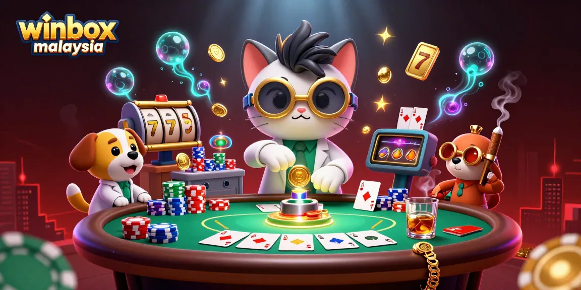 Experience winbox malaysia's thrilling gaming world with vibrant casino elements and dynamic characters.
