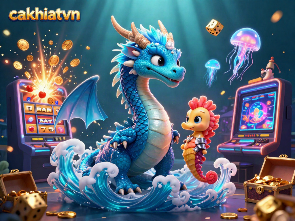 Experience the excitement of cakhiatvvn with vibrant underwater casino characters and dynamic gameplay elements.