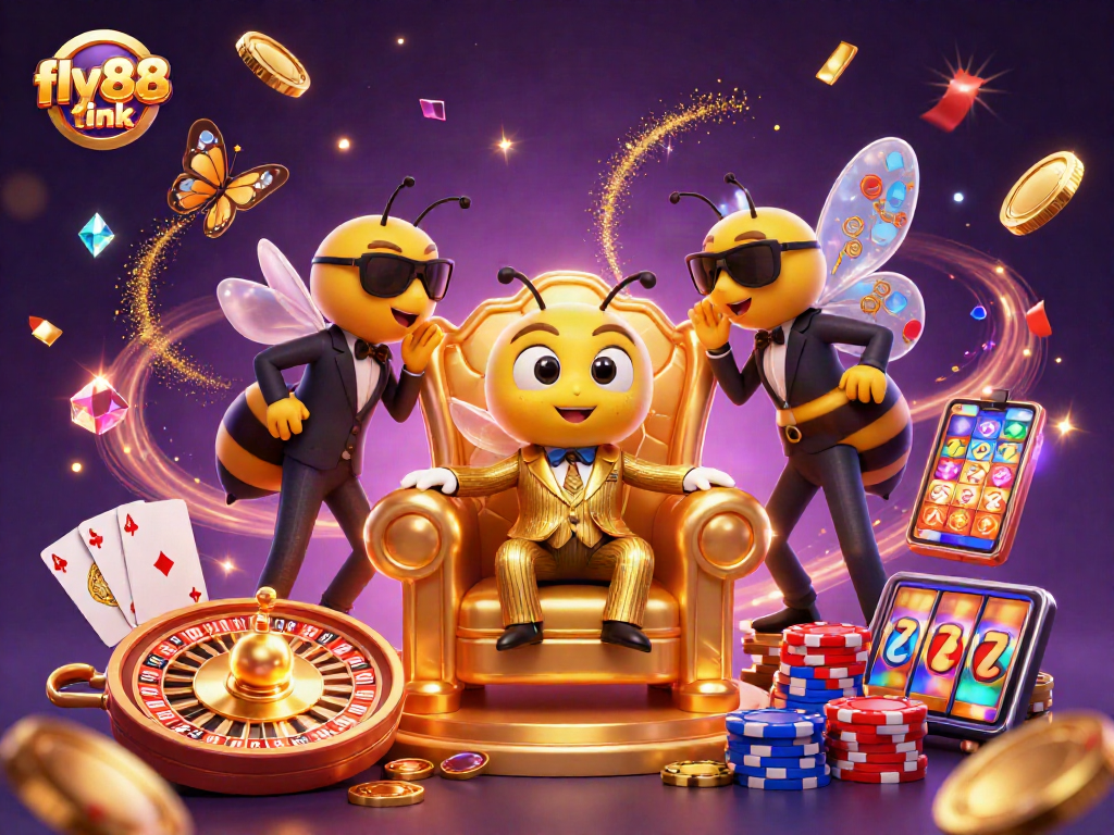 Engage in gaming excitement with the fly88 link featuring vibrant casino characters and action elements.