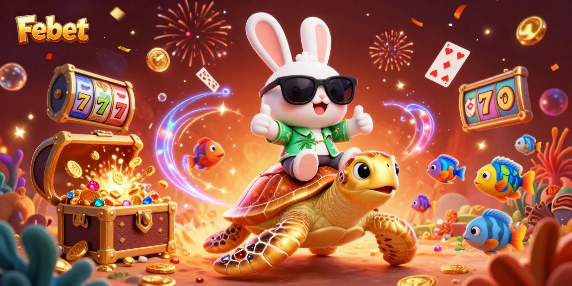 Engage in thrilling gameplay at Febet with lively characters, treasure, and colorful graphics.
