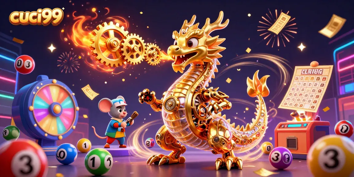 Experience thrilling gaming with cuci99's vibrant 3D dragon and dynamic casino elements.