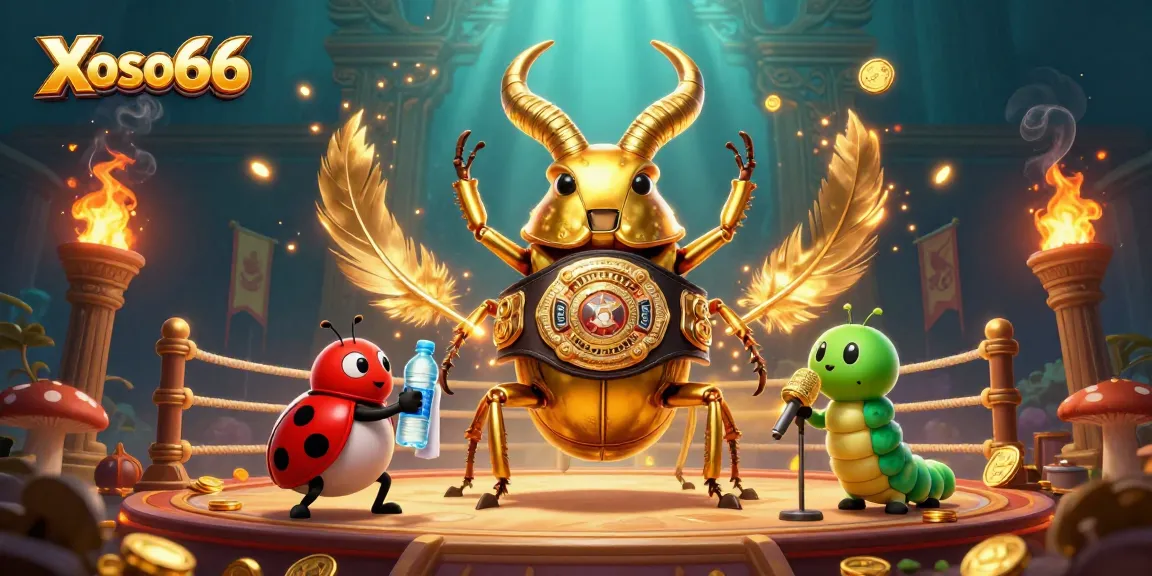 Experience thrilling wins with Xoso66 at this dynamic combat-themed casino scene featuring unique characters.