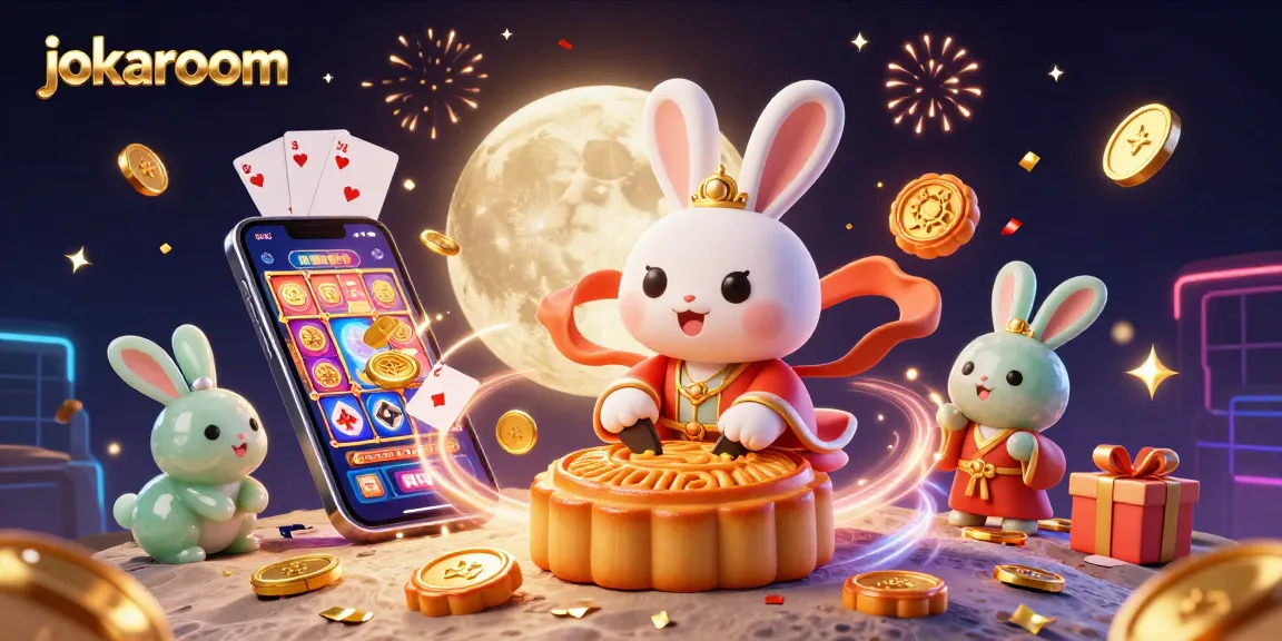 Experience thrilling moments at jokaroom with cartoon characters celebrating wins amid casino elements.