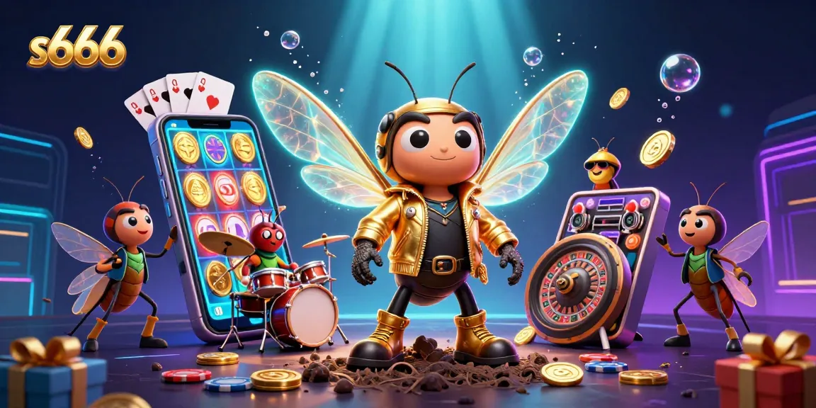 Experience thrilling gameplay at s666, where a vibrant casino scene comes alive with animated characters and lively gaming elements.